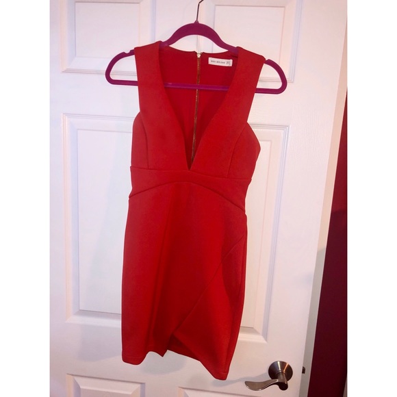 bec and bridge red mini dress